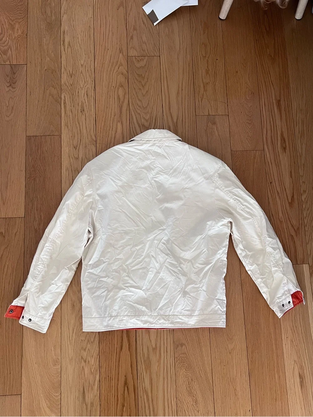 Burberry White Lightweight Zip-Front Jacket